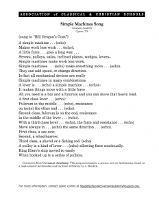 Simple Machines Song | ACCS Member Resource Center