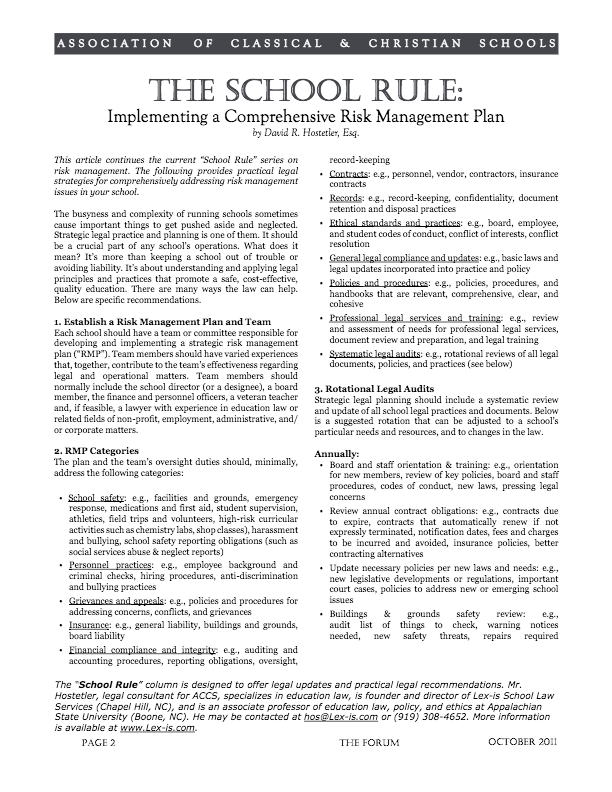 Develop Risk Implementation Plan Cert Implementing a Risk Management Plan | ACCS Member Resource Center